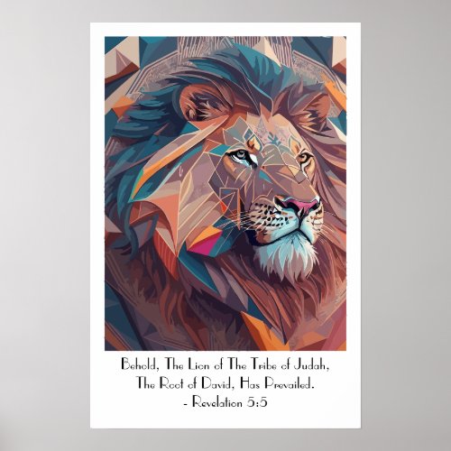 Bible Quote Poster The Lion of Judah Has Prevailed