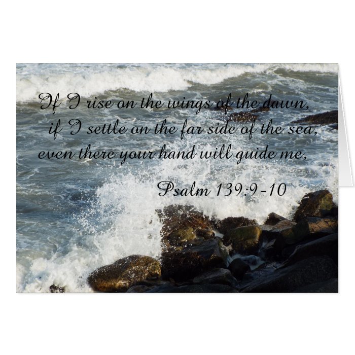 Bible Quote Psalm 139 9 10 Card Zazzle