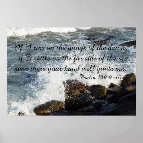 Bible quote Psalm 1399_10 poster