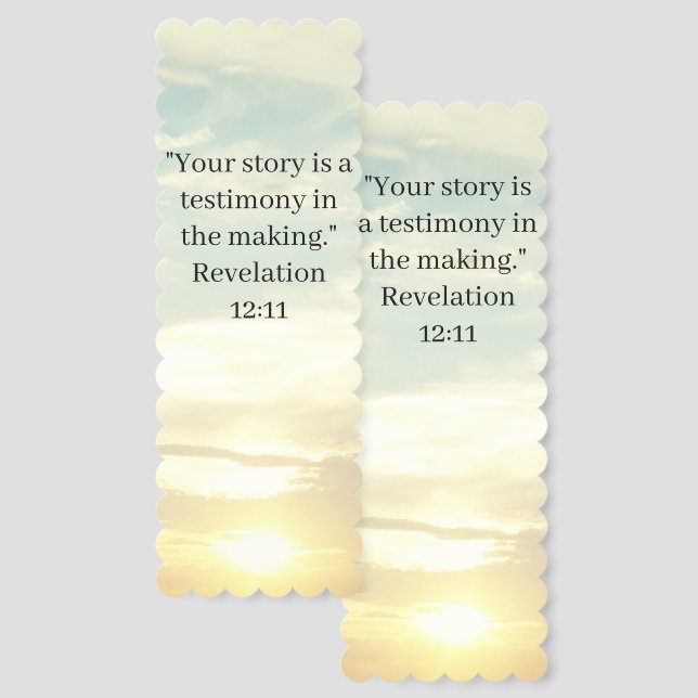 Bible quote Revelation 12:11 Bookmarks (Front & Back)
