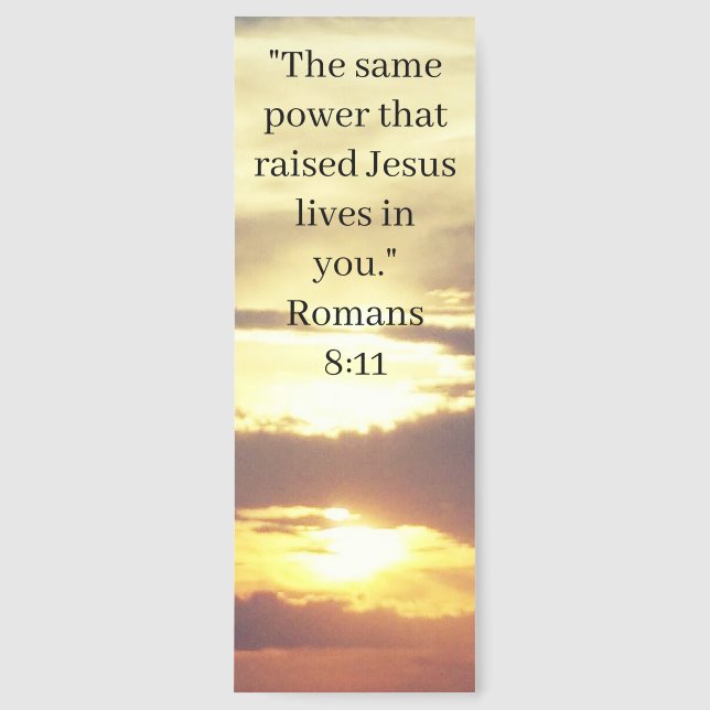 Bible quote same power that raised Jesus  Bookmarks (Front)