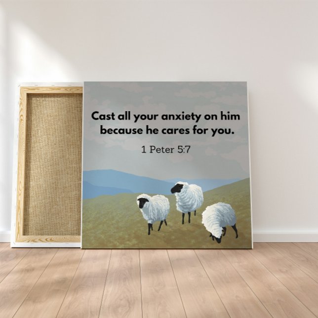 Bible Quotes, Christian Art 1 Peter 5:7 Foam Board (Creator Uploaded)