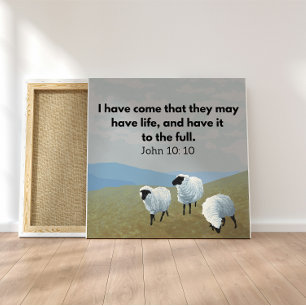 Bible Quotes, Christian Art John 10:10 Foam Board