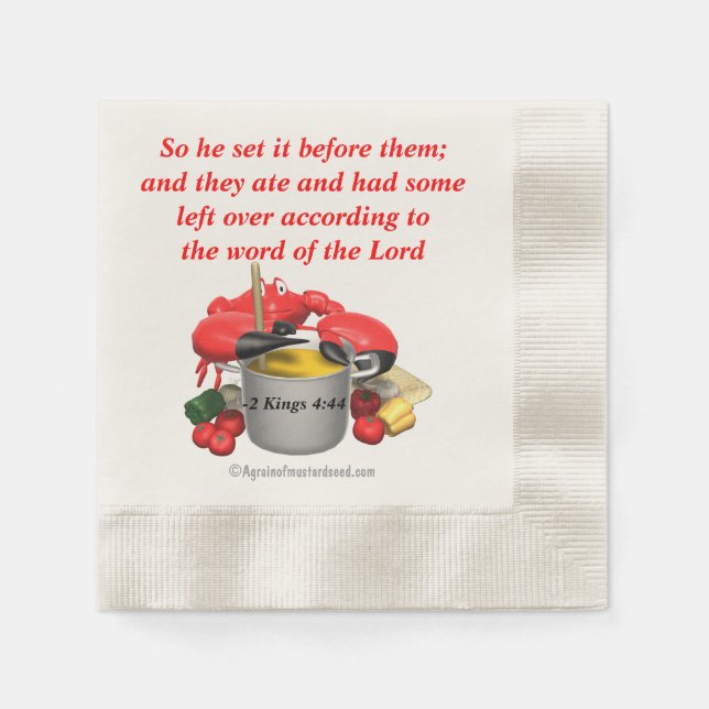 Bible Quotes Christian Napkins (Front)