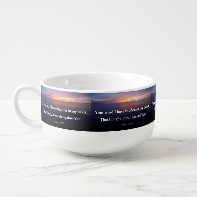 Bible Quotes Christian Soup Mug (Right)