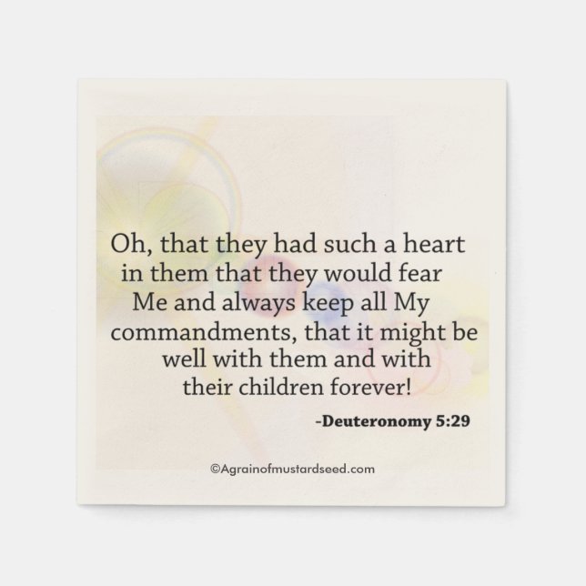 Bible quotes napkins (Front)