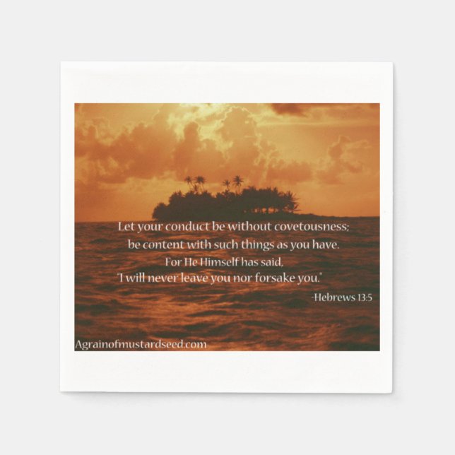 Bible quotes paper napkins (Front)