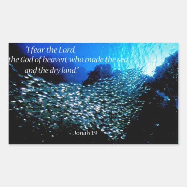 Bible Quotes Rectangular Sticker (Front)
