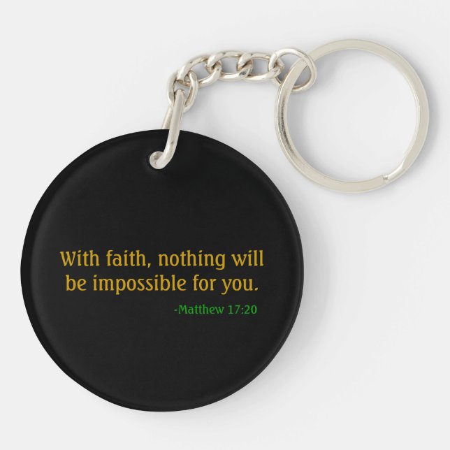 Bible Quotes Square Keychain (Back)