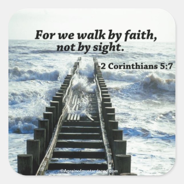 Bible Quotes Square Sticker (Front)