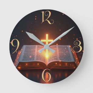 Bible Round Clock