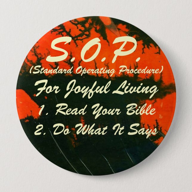 Bible S.O.P.  Button (Front)
