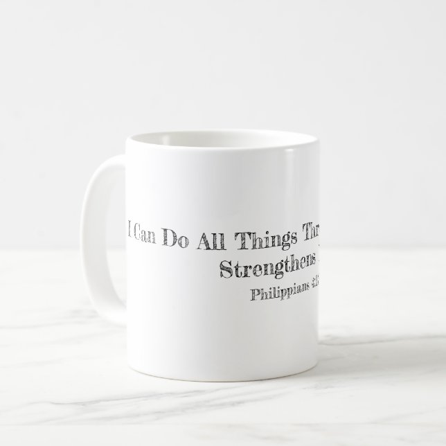 Bible sayings for Strength Coffee Mug (Front Left)