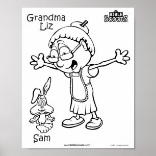 Bible Scouts Coloring Page Poster