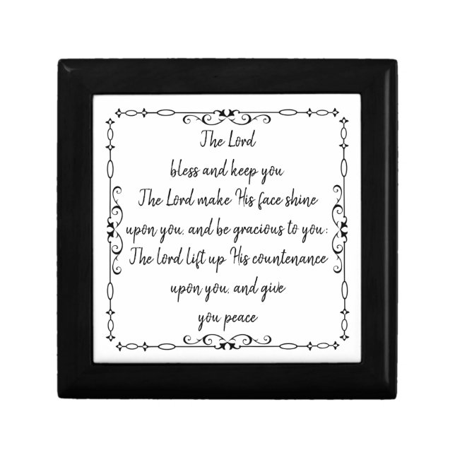  Bible Scripture Aaronic Blessing Numb 6:24-26 Gift Box (Front)