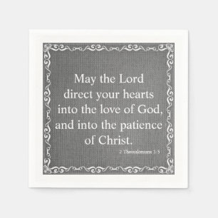 Bible Scripture Blessing - 2 Thessalonians 3:5 Napkins