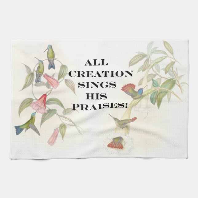 Bible Scripture Christian Inspiration Kitchen Towel (Horizontal)