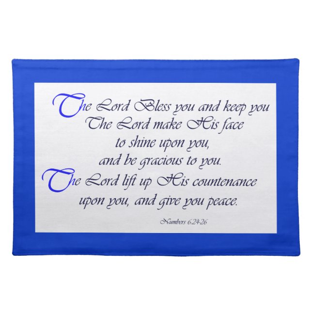 Bible Scripture Christian Inspiration Placemat (Front)