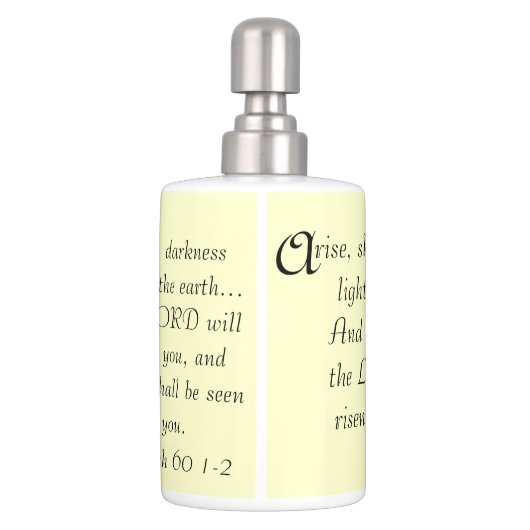 Bible Scripture Christian Inspiration Soap Dispenser & Toothbrush Holder (Back)