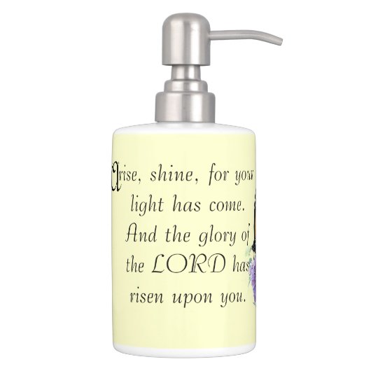 Bible Scripture Christian Inspiration Soap Dispenser & Toothbrush Holder (Right)