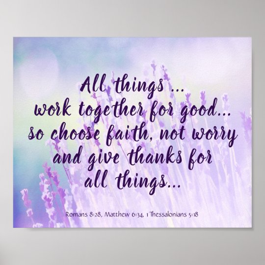 Bible Scripture Encouragement Quotes Flower Purple Poster ...