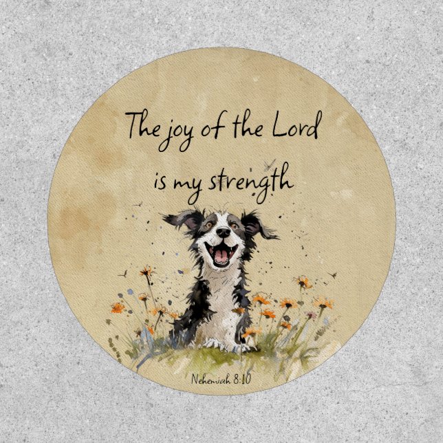 Bible Scripture Encouragement The Joy of The Lord Patch (Front)