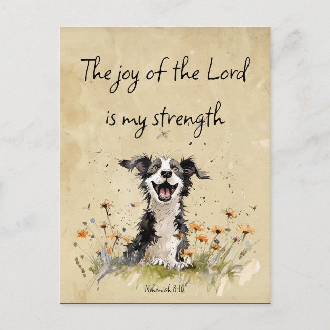 Bible Scripture Encouragement The Joy of The Lord Postcard (Front)
