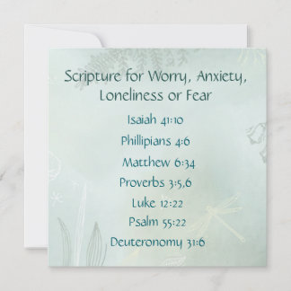 Bible Scripture for Worry Anxiety, Loneliness Fear