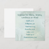 Bible Scripture for Worry Anxiety, Loneliness Fear (Front/Back)