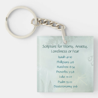 Bible Scripture for Worry Anxiety, Loneliness Fear Keychain