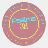 Psalm 3:4, Bible Verse Scripture Stickers