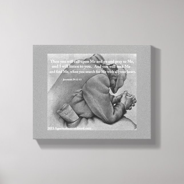 Bible Scripture Inspirational Canvas Print (Front)