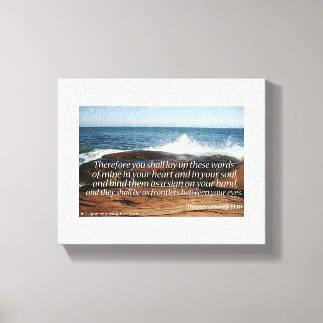 Bible Scripture Inspirational Canvas Print (Front)