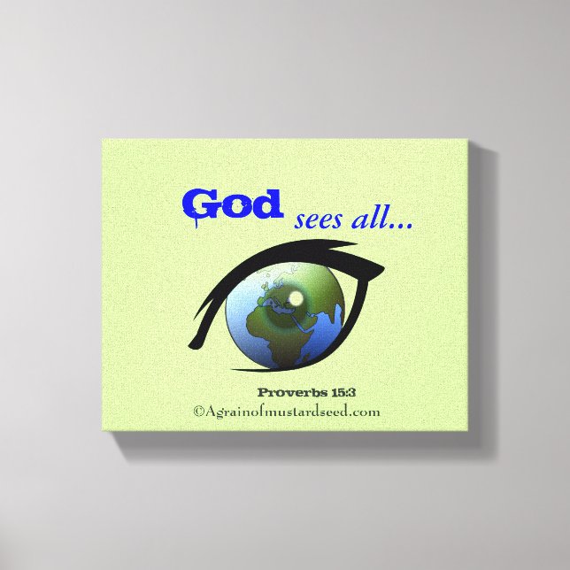 Bible Scripture Inspirational Canvas Print (Front)