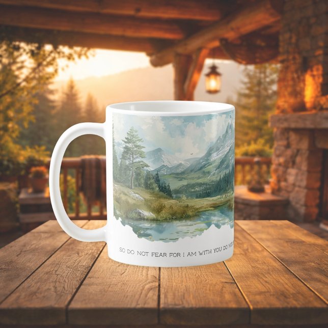 Bible Scripture Isaiah 41:10 Mountain Mug (Creator Uploaded)