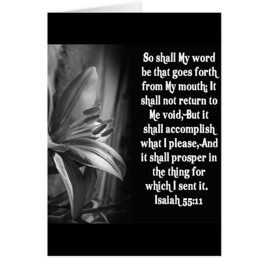 BIBLE SCRIPTURE ISAIAH 55:11 CARDS (Front)