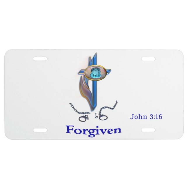 Bible Scripture John 3:16 License Plate (Front)