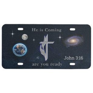 Bible scripture John 3:16 License Plate