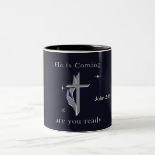 Bible scripture John 3:16 Two-Tone Coffee Mug