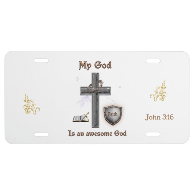 Bible Scripture License Plate (Front)