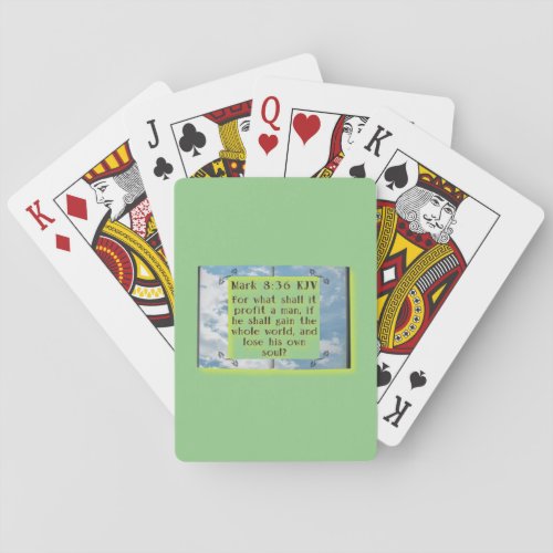 âBible Scripture _ Mark 836       Playing Cards