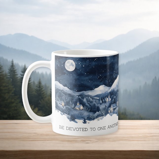 Bible Scripture Mountain Romans 12:10 Mug (Creator Uploaded)