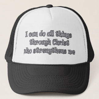 Bible scripture Philippians 4:13 Trucker Hat