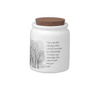 Bible Scripture Proverbs 3:5-6 Trust in the Lord Candy Jar