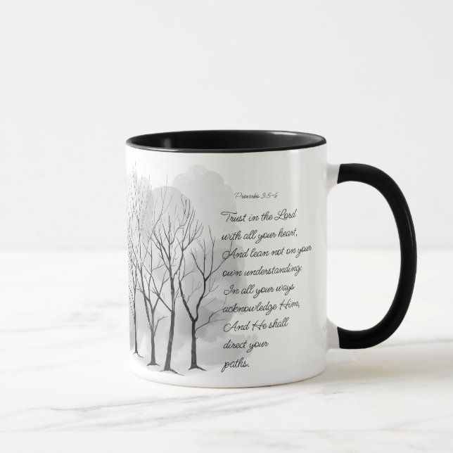 Bible Scripture Proverbs 3:5-6 Trust in the Lord Mug (Right)