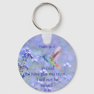 Bible Scripture Psalm 56:11 Not be Afraid Quote Ke Keychain