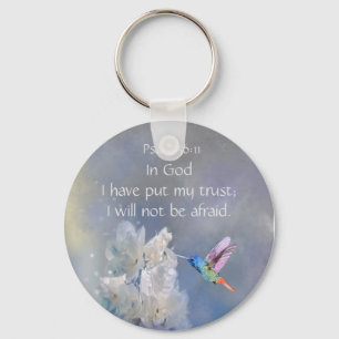 Bible Scripture Psalm 56:11 Not be Afraid Quote Keychain