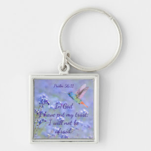 Bible Scripture Psalm 56:11 Not be Afraid Quote Keychain