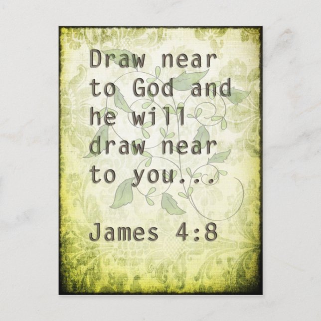Bible scripture quote vintage grunge postcard (Front)