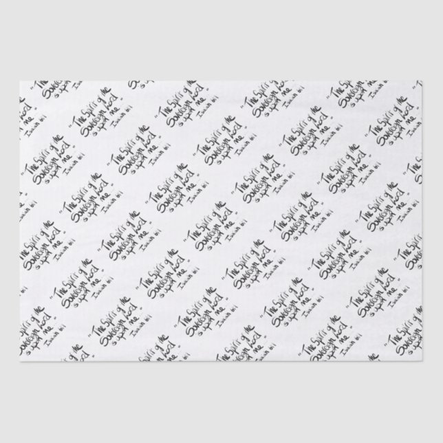 Bible Scripture Religious Text Quote Wrapping Pape Tissue Paper (Front)